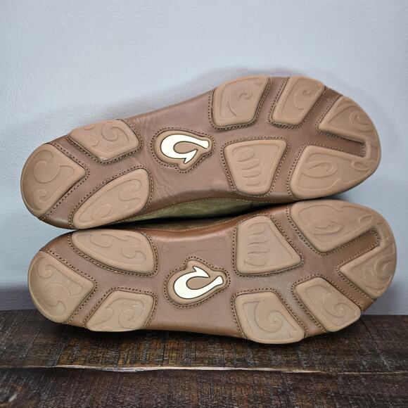 NEW Olukai Moloa Loafer Mens Size 15 Slip On Shoes Leather Brown Casual - Picture 9 of 11